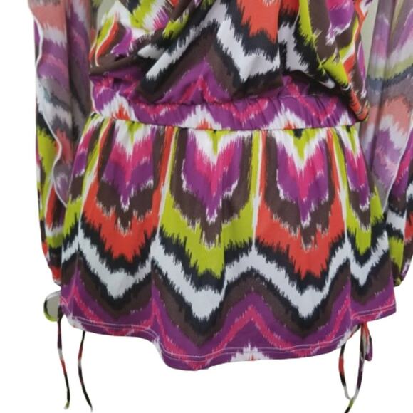Trina Turk Multi Colored Elastic Waist Tunic Womens XS - Picture 7 of 8